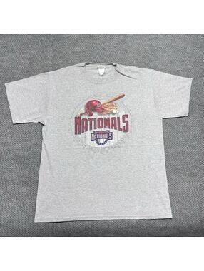 Vintage Y2K Washington Nationals Baseball T-Shirt XL RARE MENS GREY CSA TAG